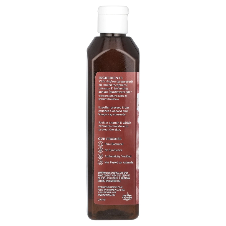 Aura Cacia, Масло для ухода за кожей, виноградные косточки, 16 жидких унций (473 мл)