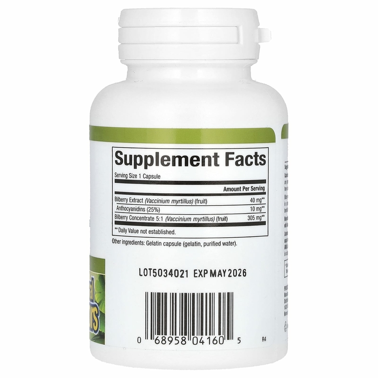 Natural Factors, черника, 40 мг, 60 капсул