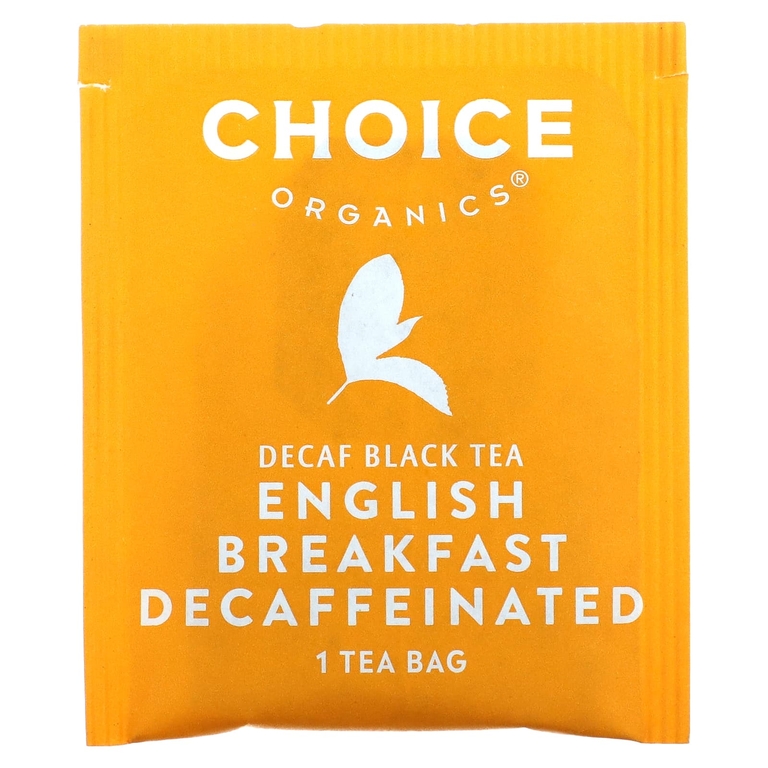 Choice Organic Teas, Черный чай без кофеина, английский завтрак, 16 чайных пакетиков, 32 г (1,12 унции)