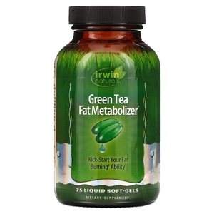 Irwin Naturals, Зеленый Чай, Метаболайзер Жиров 75 жидких гелевых капсул