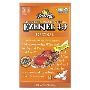 Food For Life, Иезекииль 4: 9, хрустящие хлопья с ростками, оригинальные, 454 г (16 унций)