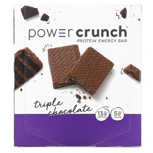 BNRG, Power Crunch®, протеиновый энергетический батончик, тройной шоколад, 12 батончиков по 40 г (1,4 унции)