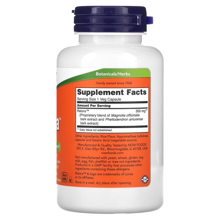 NOW Foods, Relora, 300 мг, 120 растительных капсул