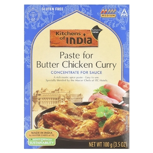 Kitchens of India, паста для курицы в масле, концентрат для соуса, средний, 100 г (3,5 унции)