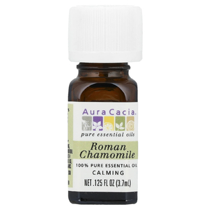 Aura Cacia, на 100% чистое эфирное масло, римская ромашка, 3,7 мл (0,125 жидк. унции)