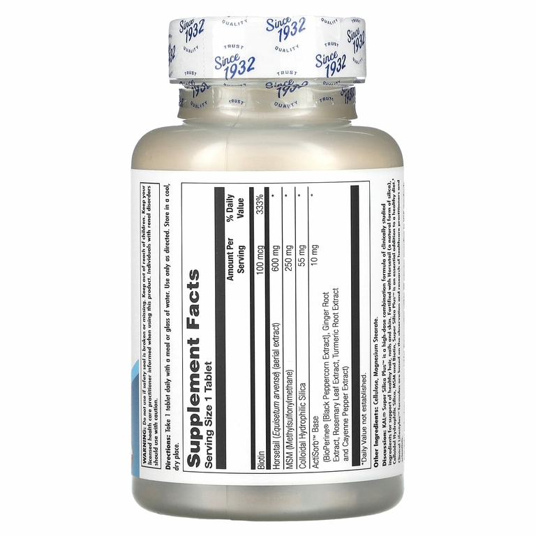 KAL, Super Silica Plus, 60 таблеток