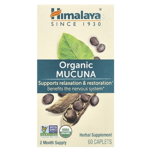 Himalaya, органическая мукуна, 60 капсул