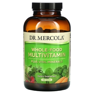 Dr. Mercola, комплекс из цельных продуктов с мультивитаминами и необходимыми минералами, 240 таблеток