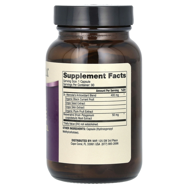 Dr. Mercola, Purple Defense с ресвератролом, 90 капсул