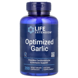 Life Extension, оптимизированный экстракт чеснока, стандартизированные капсулы с чесноком, 200 вегетарианских капсул