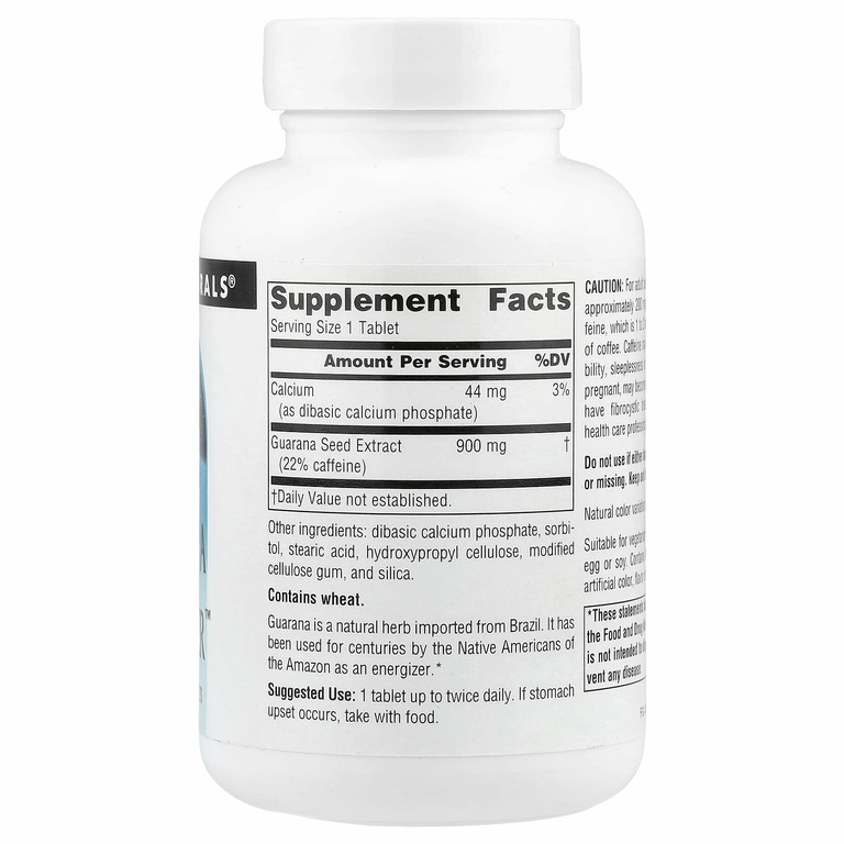 Source Naturals, Guarana Energizer™, 60 таблеток