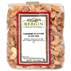 Bergin Fruit and Nut Company, Кешью, обжаренный и соленый, 16 унций (454 г)