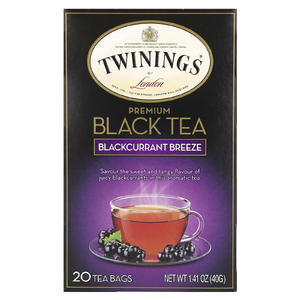 Twinings, Ароматизированный черный чай, черная смородина, 20 чайных пакетиков, 40 г (1,41 унции)