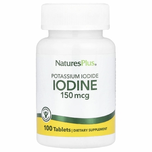 NaturesPlus, Йод, йодид калия, 150 мкг, 100 таблеток