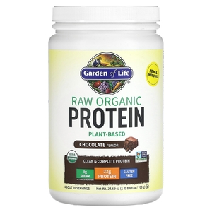 Garden of Life, необработанный органический протеин, со вкусом шоколада, 700 г (1 фунт, 8,69 унции)