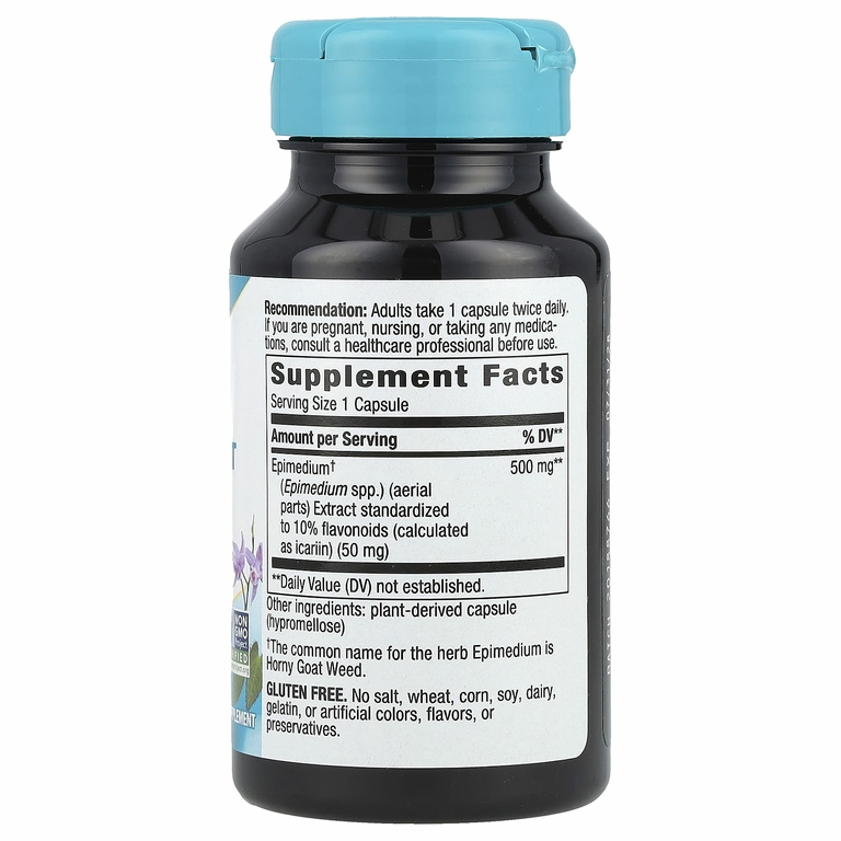 Nature's Way, Horny Goat Weed, 500 мг, 60 веганских капсул