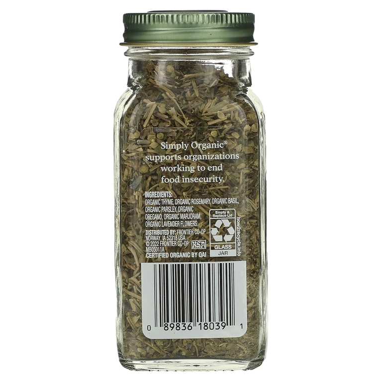 Simply Organic, Прованские травы, 28 г (1,00 унция)