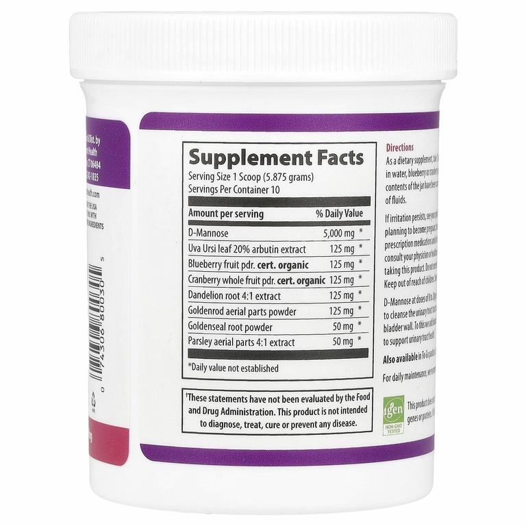 Vibrant Health, UT Vibrance, D-манноза, 5000 мг, версия 1.1, 64,55 г (2,28 унции)