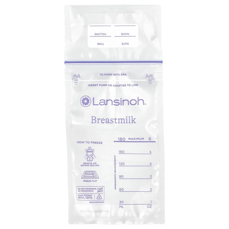 Lansinoh, пакеты для хранения грудного молока, 25 стерильных пакетов