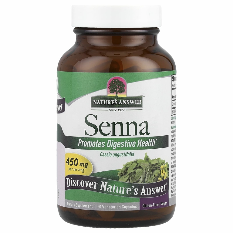 Nature's Answer, Сенна, 450 мг, 90 вегетарианских капсул