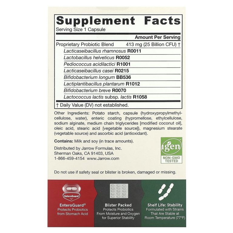 Jarrow Formulas, Jarro-Dophilus EPS, 25 миллиардов, 30 вегетарианских капсул