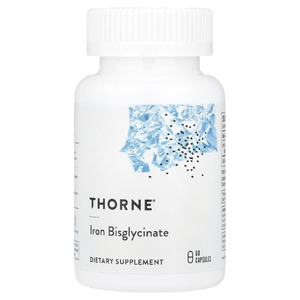 Thorne, бисглицинат железа, 60 капсул (25 мг в 1 капсуле)