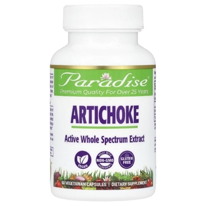Paradise Herbs, артишок, 60 вегетарианских капсул (250 мг в 1 капсуле)