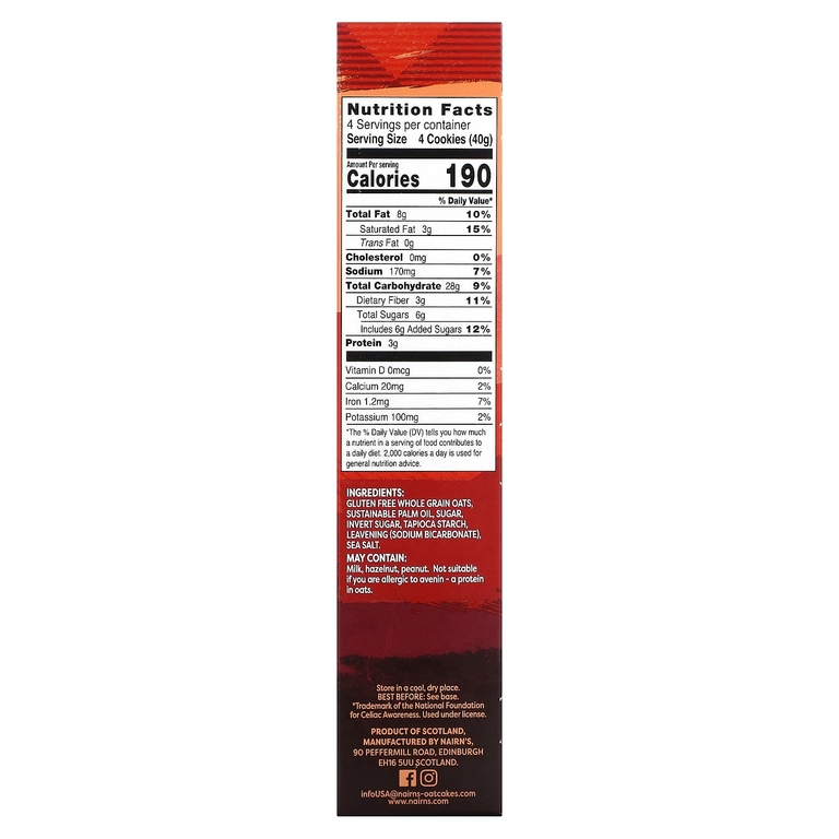 Nairn's, Oat Grahams, без глютена, оригинальный продукт, 160 г (5,64 унции)