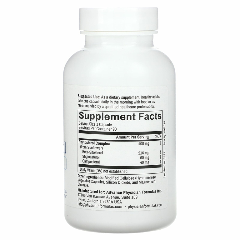 Advance Physician Formulas, бета-ситостерол, 90 растительных капсул