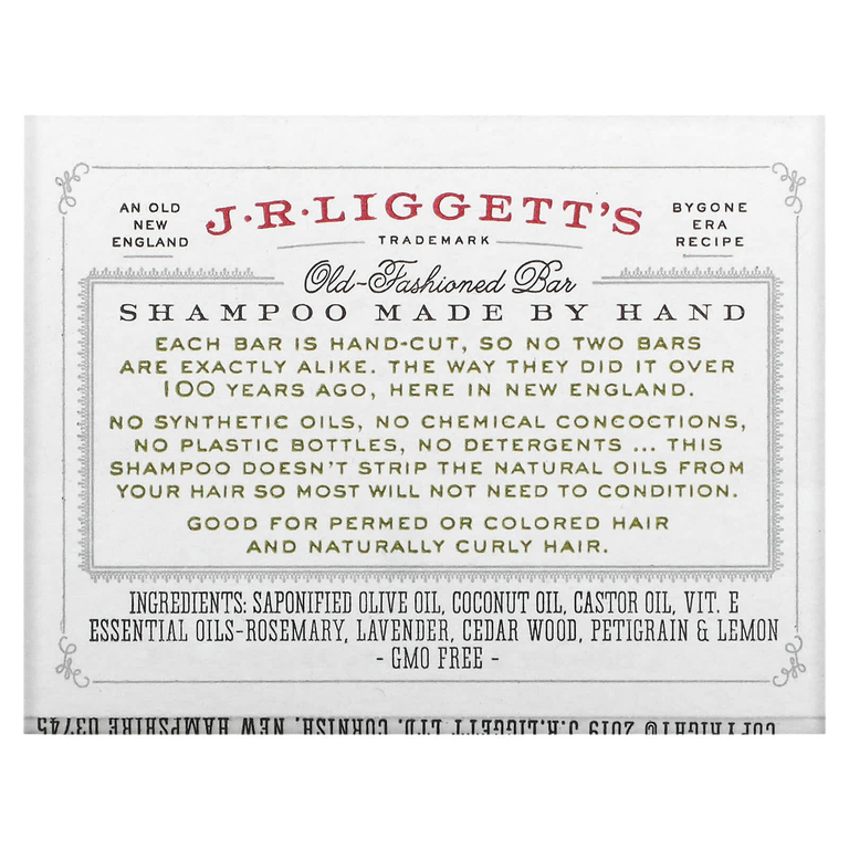 J.R. Liggett's, Old Fashioned Shampoo Bar, травяная формула, 99 г (3,5 унции)