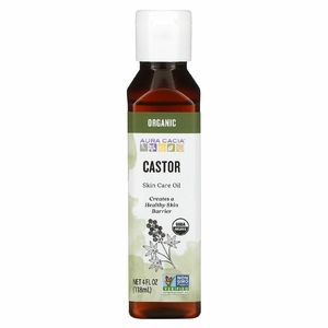 Aura Cacia, Масло для ухода за кожей, органическое касторовое масло, 118 мл (4 жидк. унц.)