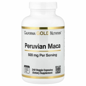 California Gold Nutrition, перуанская мака, 500 мг, 240 растительных капсул