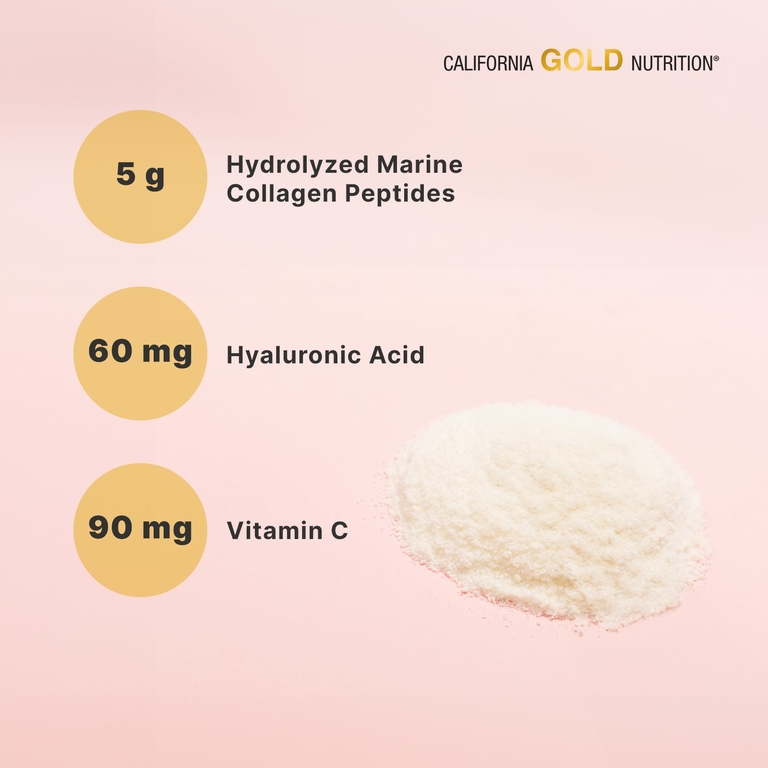 California Gold Nutrition, CollagenUP®, гидролизованные пептиды морского коллагена с гиалуроновой кислотой и витамином C, с нейтральным вкусом, 464 г (1,02 фунта)