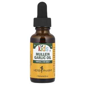 Herb Pharm, Ушное масло, коровяк/чеснок, 1 жидкая унция (30 мл)