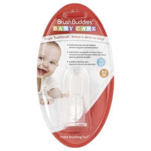 Brush Buddies, уход за ребенком, зубная щетка на пальце, для детей 0–3 лет, 1 шт.