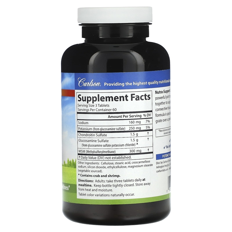 Carlson, Nutra-Support Joint, 180 Tabs