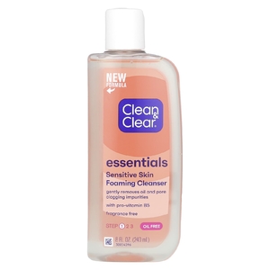 Clean & Clear, Essentials, очищающая пенка, для чувствительной кожи, без отдушки, 240 мл (8 жидк. унций) (Товар снят с продажи) 