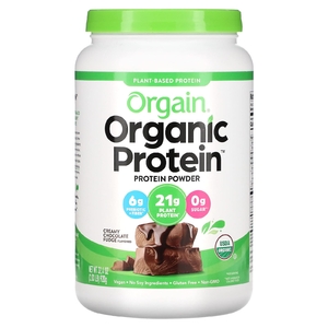Orgain, Organic Protein ™, порошок на растительной основе, сливочная шоколадная помадка, 920 г (2,03 фунта)