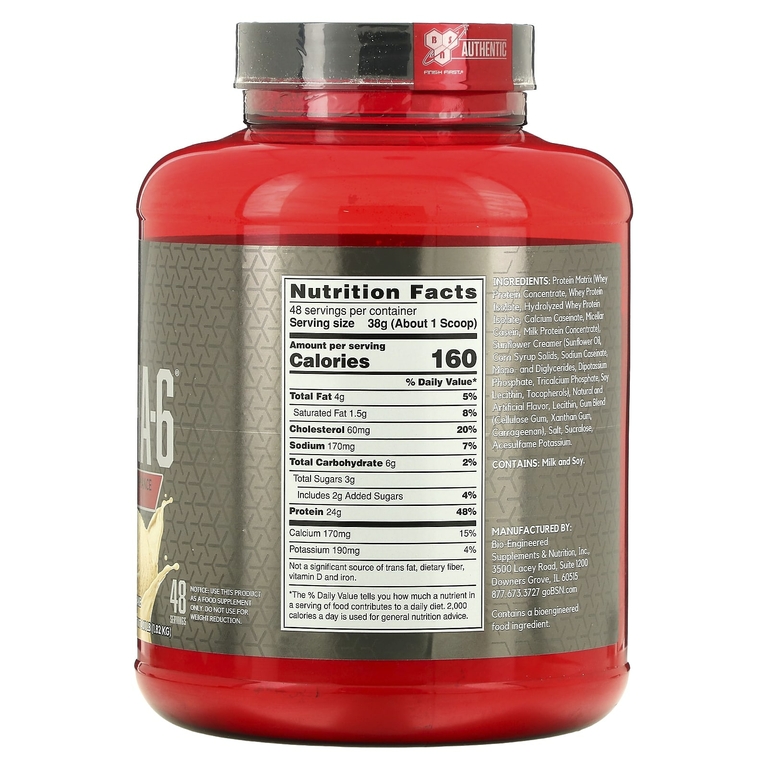 BSN, Syntha-6 Edge®, протеиновая смесь для приготовления напитка, ванильный молочный коктейль, 1,82 кг (4,01 фунта)