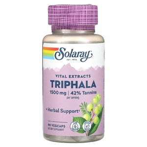 Solaray, Vital Extract, трифала, 90 капсул на растительной основе