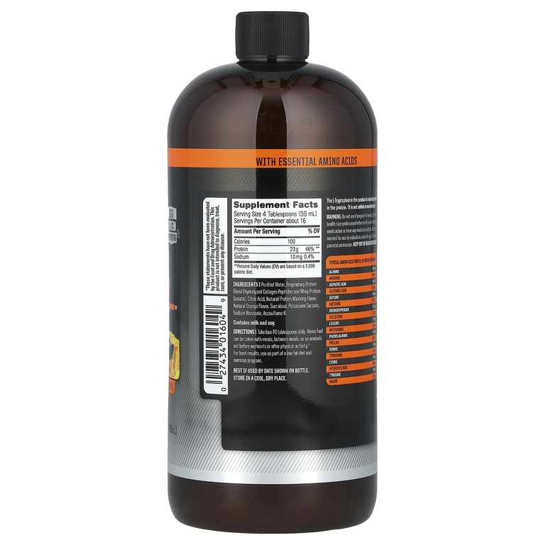 Twinlab, Amino Fuel, Orange Rush, 946 мл (32 жидк. унц.)