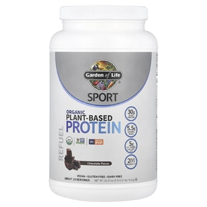 Garden of Life, Sport, органический растительный протеин, со вкусом шоколада, 912 г (2 фунта)