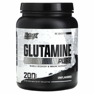 Nutrex Research, чистый глутамин, без вкусовых добавок, 1000 г (2,2 фунта)