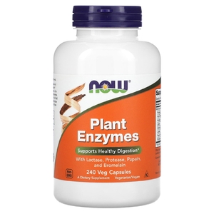 NOW Foods, растительные ферменты, 240 вегетарианских капсул