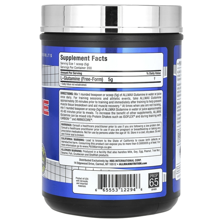 ALLMAX, Глютамин, 1000 г (2,20 фунта)