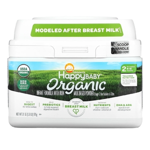 Happy Family Organics, Organics Happy Baby, детская смесь для младенцев с железом, этап 2, 6–12 месяцев, 595 г (21 унция) (Товар снят с продажи) 