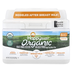 Happy Family Organics, Organics Happy Baby, детская смесь для младенцев с железом, этап 1, от рождения до 12 месяцев, 595 г (21 унция) (Товар снят с продажи) 