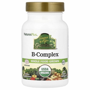 NaturesPlus, комплекс витаминов группы B, 60 растительных капсул