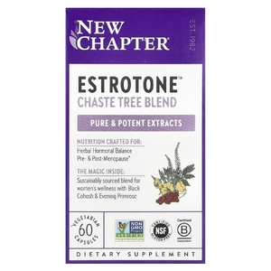 New Chapter, Estrotone, 60 вегетарианских капсул