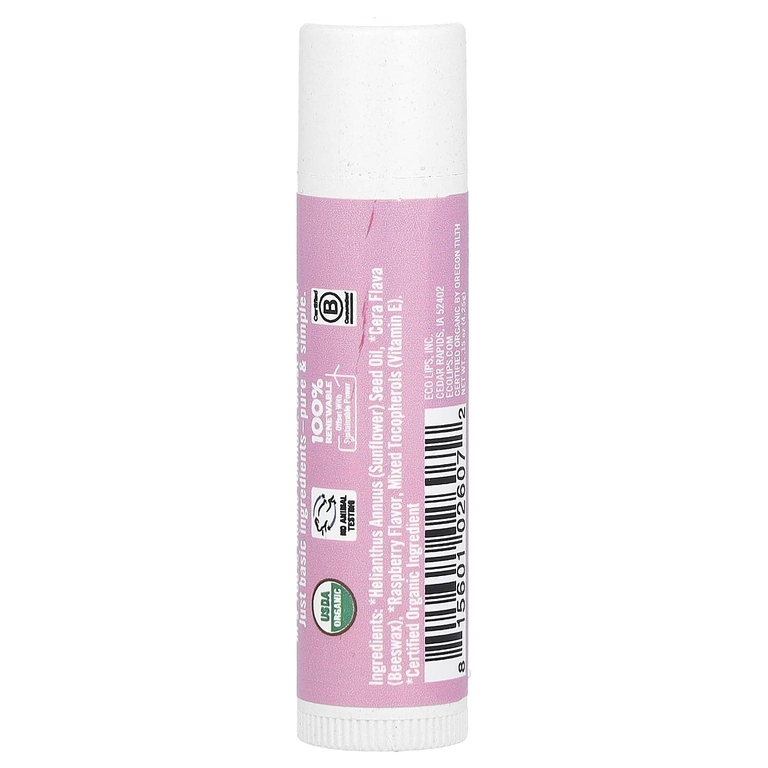 Eco Lips, Pure & Simple, бальзам для губ, малина, 4,25 г (0,15 унции) (Товар снят с продажи) 